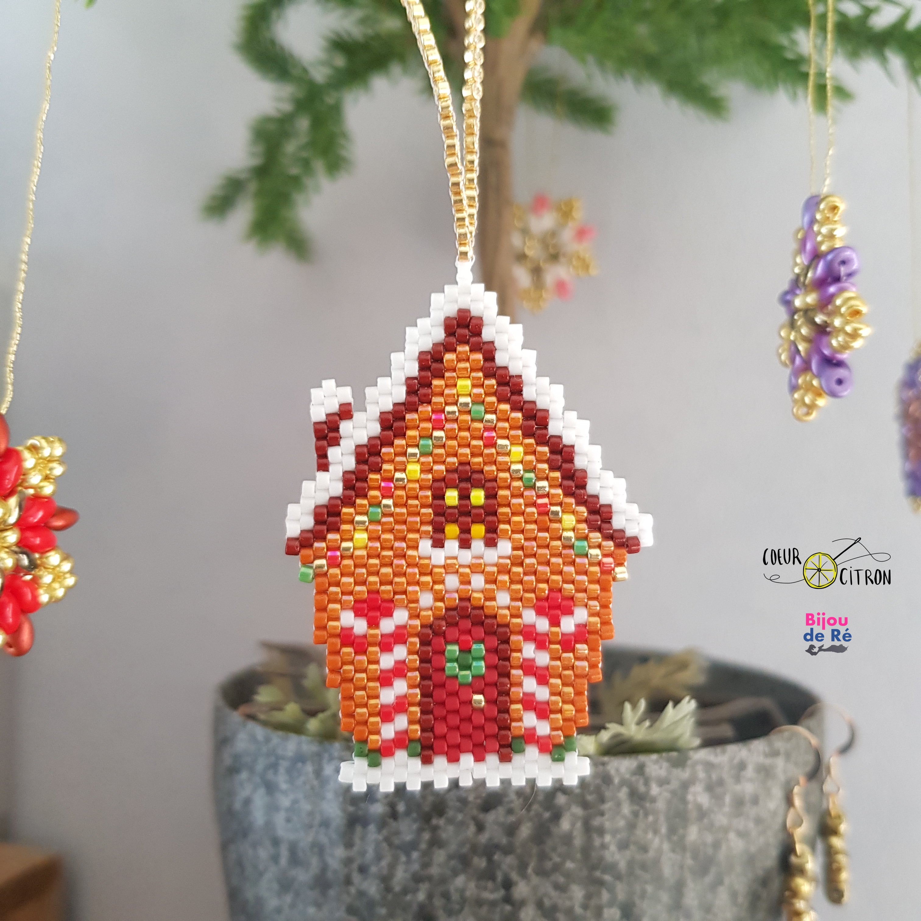 Gingerbread House Stocking Canvas