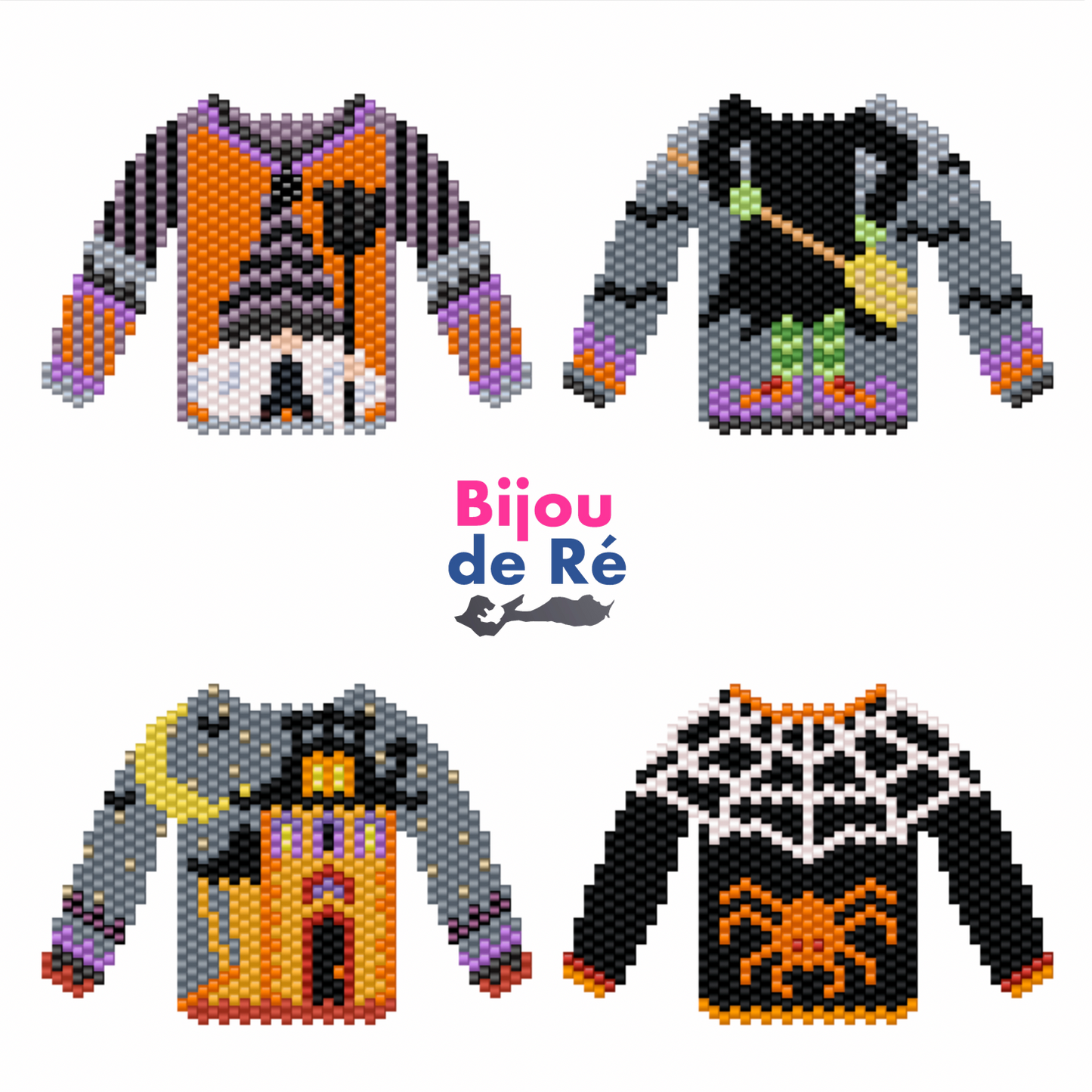 4 Halloween sweaters