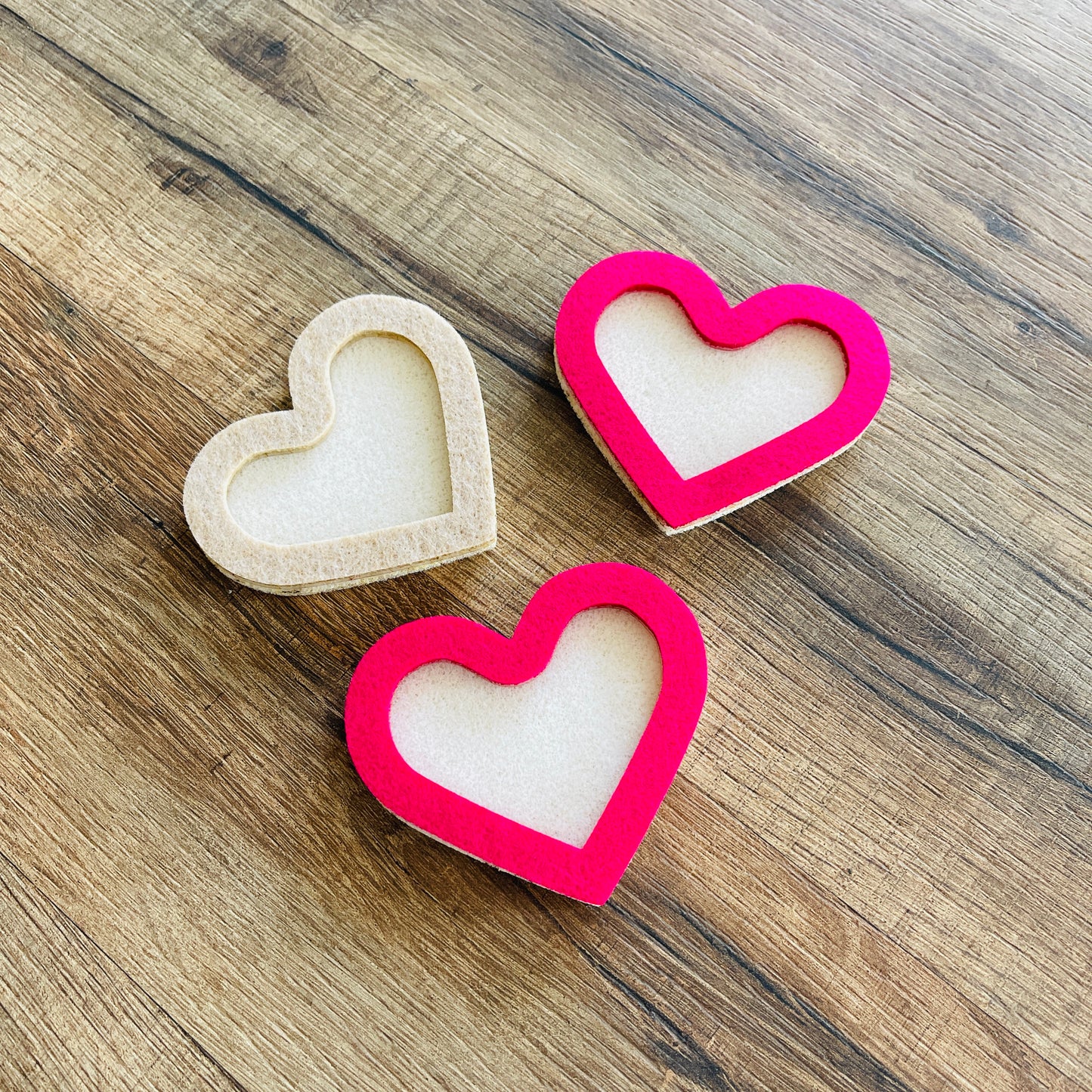 Heart shaped beading mat material boxes