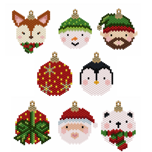 8 Christmas baubles