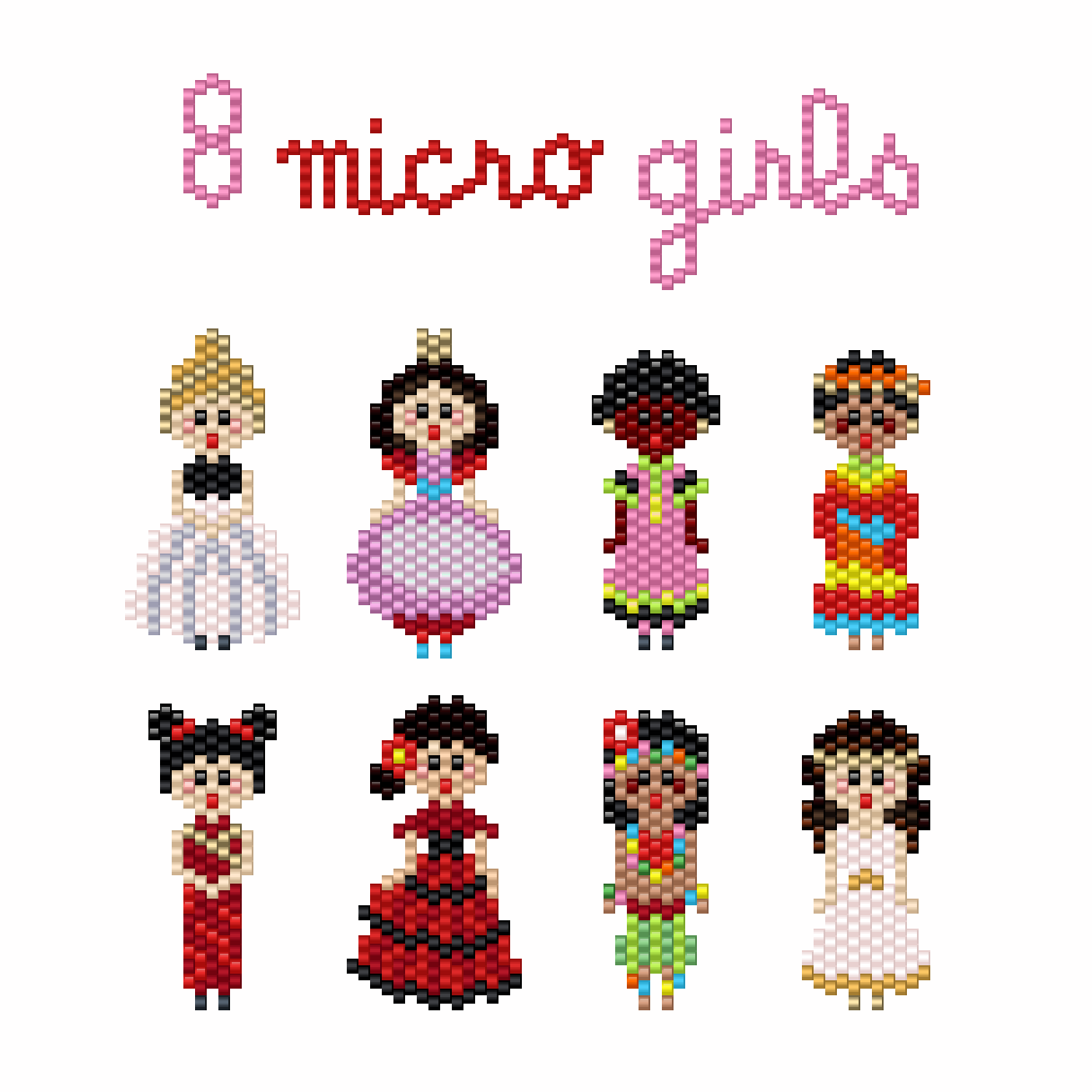 8 mini chicas