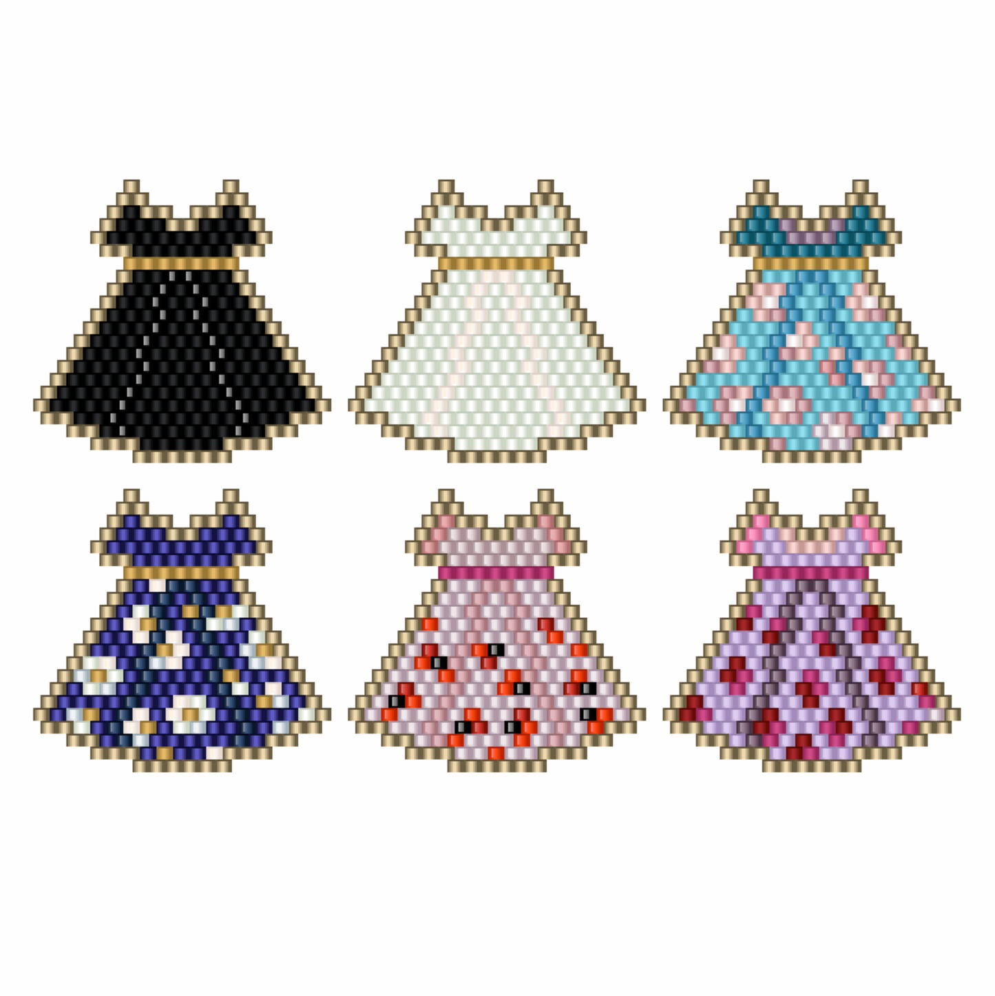 6 vestidos pequeños