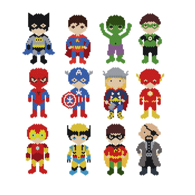 12 Super heros lot numéro 4