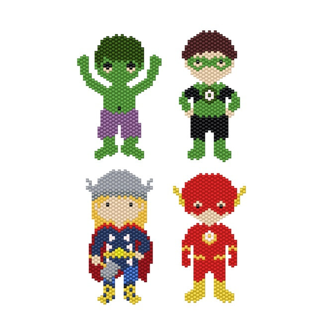 4 Super héroes lote número 2